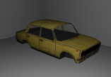 Вот на скорую руку сделал Low Poly модель жигуля и немного затекстурил но текстуры буду менять попозже.